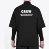 Balenciaga Crew-T-skjorte med alfabet-trykk, kort ermet, svart, 620969TIV741070