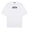 Balenciaga Crew-trøye for menn med alfabet-trykk, kort ermet, hvit 620969TIV749040