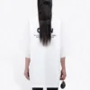 Balenciaga Crew-trøye med trykk, kort erme, hvit, for menn 620941TIV749040