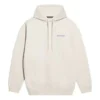 Balenciaga-fleece med lange ermer for menn, kremhvit 600583TJVA89055