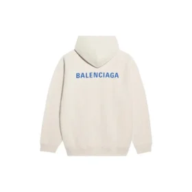 Balenciaga-fleece med lange ermer for menn, kremhvit 600583TJVA89055