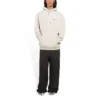 Balenciaga-fleece med lange ermer for menn, kremhvit 600583TJVA89055