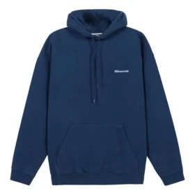 Balenciaga-fleecejakke for menn, løs passform, med hette og lange ermer, blå 570811TJV854866 Balenciaga-fleecejakke for menn, løs passform, med hette og lange ermer, blå 570811TJV854866