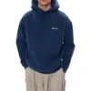 Balenciaga-fleecejakke for menn, løs passform, med hette og lange ermer, blå 570811TJV854866