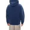 Balenciaga-fleecejakke for menn, løs passform, med hette og lange ermer, blå 570811TJV854866