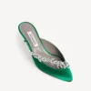 Balenciaga for kvinner | Manolo Blahnik-mules i gressgrønn