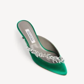 Balenciaga for kvinner | Manolo Blahnik-mules i gressgrønn