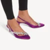 Balenciaga for kvinner | Manolo Blahnik-slingback i fiolett