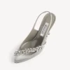 Balenciaga for kvinner | Manolo Blahnik-slingback i grå «plume»