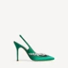 Balenciaga for kvinner | Manolo Blahnik-slingback i gressgrønn