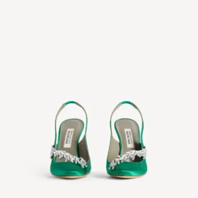 Balenciaga for kvinner | Manolo Blahnik-slingback i gressgrønn