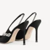 Balenciaga for kvinner | Manolo Blahnik-slingback i svart