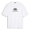 Balenciaga for menn, hvit med BB-logo, klassisk logotrykk, kort ermet 570803TEV489044