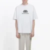 Balenciaga for menn, hvit med BB-logo, klassisk logotrykk, kort ermet 570803TEV489044