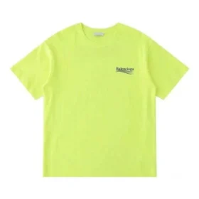 Balenciaga for menn, liten logo, rund hals, korte ermer, gul 620967TJVF77110 Balenciaga for menn, liten logo, rund hals, korte ermer, gul 620967TJVF77110