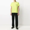 Balenciaga for menn, liten logo, rund hals, korte ermer, gul 620967TJVF77110
