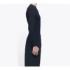 Balenciaga for menn med symbolsk, kreativt logo-trykk, elastisk, langermet, svart 620966TIV491070