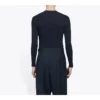 Balenciaga for menn med symbolsk, kreativt logo-trykk, elastisk, langermet, svart 620966TIV491070