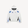 Balenciaga for menn | NBA-samarbeid: oversized hettegenser med glidelås i hvitt/flerfarget