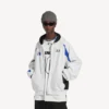 Balenciaga for menn | NBA-samarbeid: oversized hettegenser med glidelås i hvitt/flerfarget