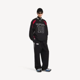 Balenciaga for menn | NBA-samarbeid: oversized joggebukse i svart/hvitt