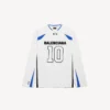 Balenciaga for menn | NBA-samarbeid: Oversized langermet T-skjorte i hvitt/flerfarget