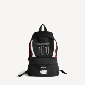 Balenciaga for menn | NBA-samarbeidsryggsekk i svart/hvitt/vermiljonrødt