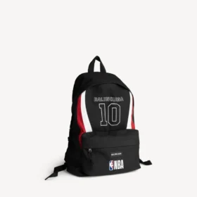 Balenciaga for menn | NBA-samarbeidsryggsekk i svart/hvitt/vermiljonrødt
