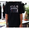 Balenciaga for menn, oversize med logotrykk, retro skulderrem, korte ermer, svart 620969TIVA11000