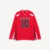 Balenciaga for menn | Oversized langermet T-skjorte i samarbeid med NBA i rødt/flerfarget