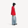 Balenciaga for menn | Oversized langermet T-skjorte i samarbeid med NBA i rødt/flerfarget