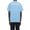 Balenciaga for menn, Political Campaign-utgave, rund hals, korte ermer, blå 570803TBV425840