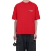 Balenciaga for menn, stor logo, retro, kort ermet, rød 612966TIVG56540
