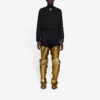 Balenciaga FW21 Alphabet langermet sportsskjorte for menn, svart 661749444B81077
