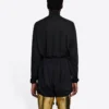Balenciaga FW21 Alphabet langermet sportsskjorte for menn, svart 661749444B81077