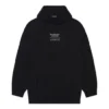 Balenciaga FW21 Boxy Loose med hette og lange ermer for menn, svart 651799TJV910107
