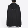 Balenciaga FW21 Boxy Loose med hette og lange ermer for menn, svart 651799TJV910107