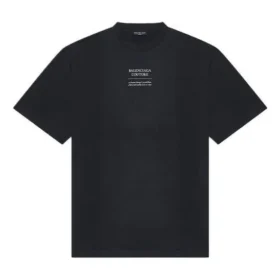 Balenciaga FW21 Couture Alphabet rundhalset kortærmet T-skjorte for menn, svart 651795TJV901070 Balenciaga FW21 Couture Alphabet rundhalset kortærmet T-skjorte for menn, svart 651795TJV901070