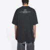 Balenciaga FW21 Couture Alphabet rundhalset kortærmet T-skjorte for menn, svart 651795TJV901070