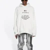 Balenciaga FW21 for menn «Hi My Name Is» med alfabetmønster, langermet, hvit 651799TKVF29081