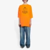Balenciaga FW21 for menn – HI MY NAME IS WIDE FIT med alfabettrykk, retro-strikk, korte ermer, oransje 661715TKVH57513