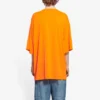 Balenciaga FW21 for menn – HI MY NAME IS WIDE FIT med alfabettrykk, retro-strikk, korte ermer, oransje 661715TKVH57513