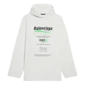 Balenciaga FW21 for menn, logo med alfabet-trykk, løs passform, hvit 662424TKVF89085 Balenciaga FW21 for menn, logo med alfabet-trykk, løs passform, hvit 662424TKVF89085