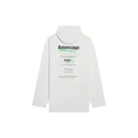 Balenciaga FW21 for menn, logo med alfabet-trykk, løs passform, hvit 662424TKVF89085 Balenciaga FW21 for menn, logo med alfabet-trykk, løs passform, hvit 662424TKVF89085
