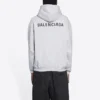 Balenciaga FW21 for menn med logotrykk, lange ermer, grå 600583TIV841167
