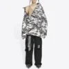 Balenciaga FW21 jakke med bare skuldre for menn, grå 663004TKLD41240