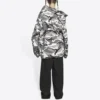 Balenciaga FW21 jakke med bare skuldre for menn, grå 663004TKLD41240