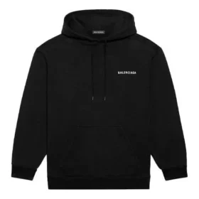Balenciaga FW21 langermet T-skjorte med logo for menn, svart 600583TIV841070