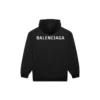 Balenciaga FW21 langermet T-skjorte med logo for menn, svart 600583TIV841070