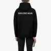 Balenciaga FW21 langermet T-skjorte med logo for menn, svart 600583TIV841070